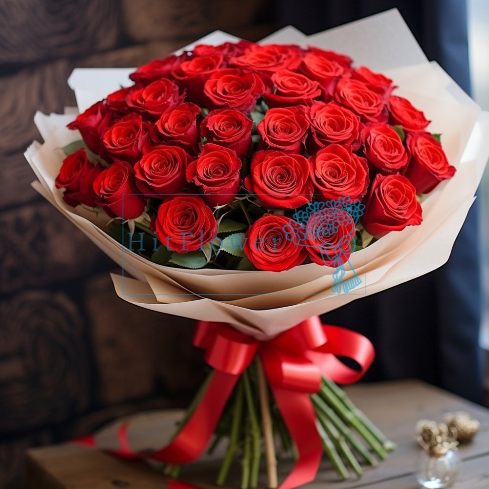 Букет 31 красная роза Букет роз 31 красная роза